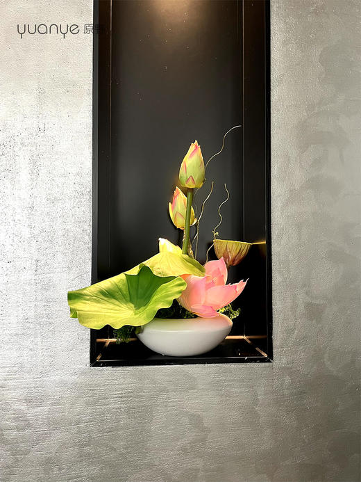 中式仿真花餐桌花摆花酒店茶室茶桌玄关假花摆设高端餐厅装饰摆件 商品图0