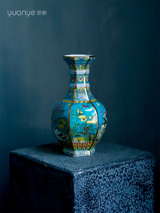 祥瑞财运装饰品摆设件酒店家居客厅玄关插花瓷器珐琅彩瓷薄胎陶艺 商品图2