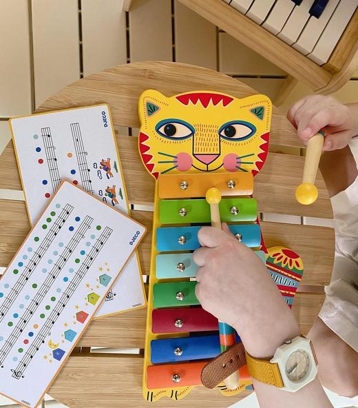 djeco曼波猫婴幼儿童小木琴婴儿八音琴手敲打击乐器音乐敲琴玩具 商品图7