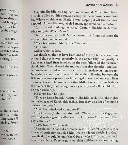 【中商原版】苍穹浩瀚系列 3本套装 英文原版 James S A Corey 阿巴登之门 卡利班之战 利维坦觉醒 商品图8