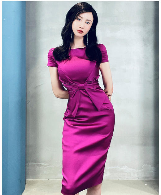 “仪式感系列“J20284418A颈袖添香季新款女装职场工作正装修身包臀蝴蝶结短袖ol连衣裙J20284418A 商品图2