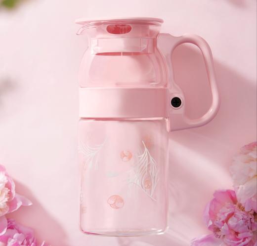 膳魔师秘密花园系列玻璃冷水壶800ml芍药粉