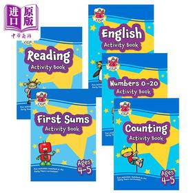 预售 【中商原版】英国CGP原版 Reception Activity Book 幼儿数学 数字 数数 计算 英语 阅读 活动书套装5册 4-5岁
