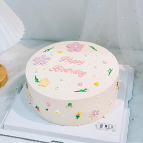漂亮小花——女士女孩可爱生日蛋糕