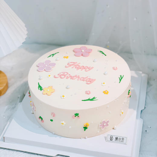 漂亮小花——女士女孩可爱生日蛋糕 商品图0