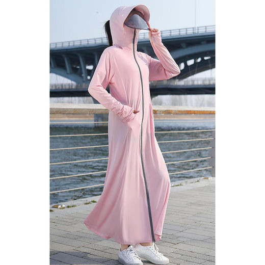 BMT-YYdck衣长款全身女款夏季新款薄款透气冰丝电动车连帽宽松 商品图4