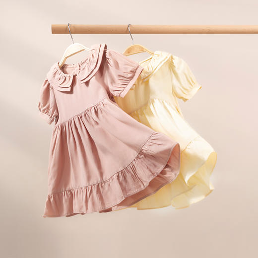 贝贝怡女童小清新田园风连衣裙夏季新品泡泡袖长裙222Q321
 商品图1