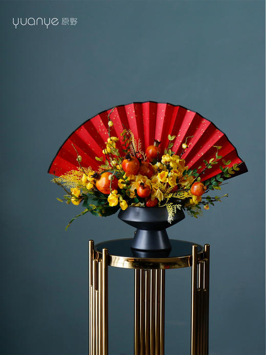 新中式高档仿真花摆件酒店餐厅餐桌年宵花客厅玄关开业新房装饰花 商品图2