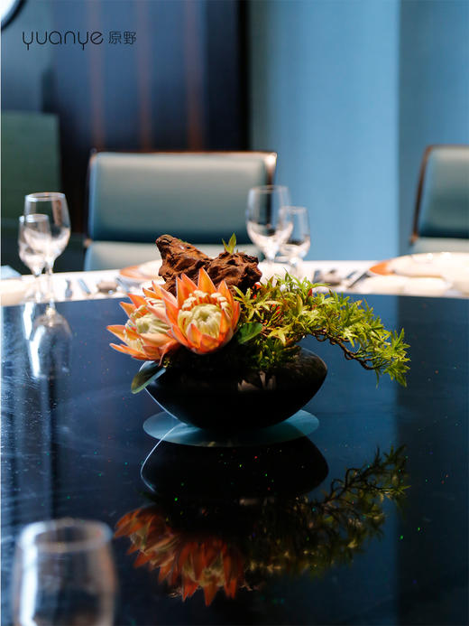 新中式高端仿真花酒店圆桌餐桌花摆花餐厅客厅玄关假花装饰摆设件 商品图5