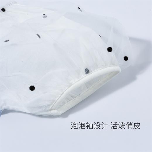 贝贝怡夏季新款女童上衣甜美时尚泡泡袖短袖T恤 商品图8