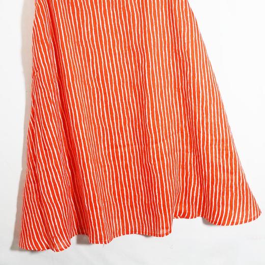 VIVIAN LIU Y2234107夏女装新款大方领前胸抽褶印花短袖连衣裙 商品图4