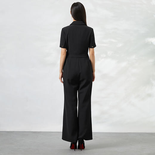 EITIE爱特爱新品高腰修身系带连体裤休闲裤连衣裤裤子女6607378 商品图4