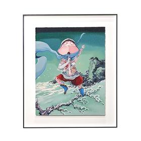 《雪松》吴琼丝网版画