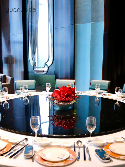 新中式高端仿真花酒店圆桌餐桌花摆花餐厅客厅玄关假花装饰摆设件 商品图1