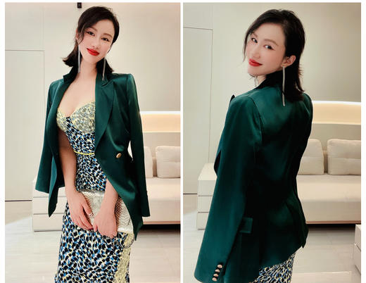 4462 “继承者”丝滑醋酸西装外套女神的闪耀时刻单西颈袖添香 商品图13