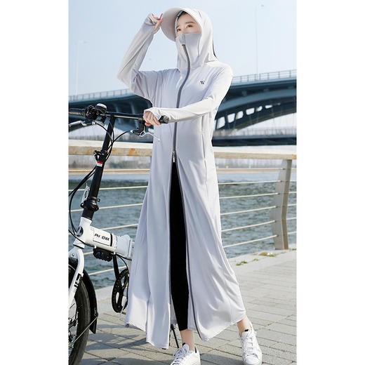 BMT-YYdck衣长款全身女款夏季新款薄款透气冰丝电动车连帽宽松 商品图6