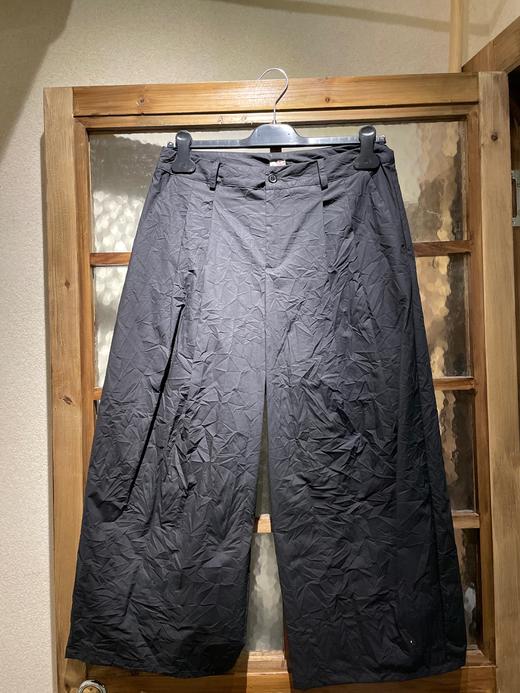 apuntob 黑色皱褶阔腿裤休闲裤 商品图10