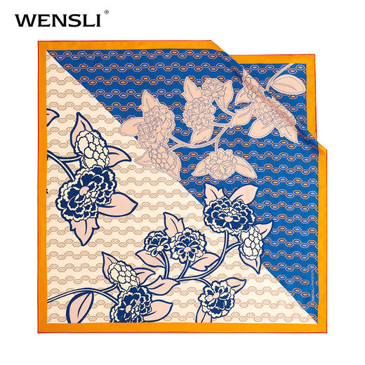 Wensli双面印花中方巾-花想容 商品图2