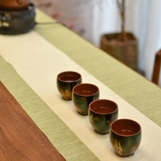 羽诗制造出品 蔡超画作衍生大漆紫砂杯茶器 商品图1