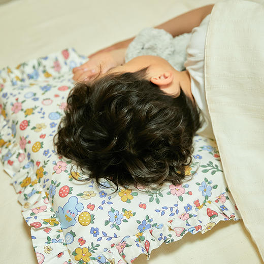 春天花花系列儿童花边枕碎花荞麦壳枕 商品图1