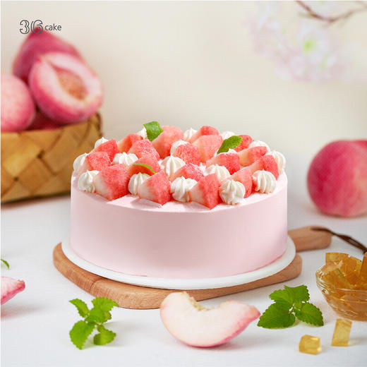 【任务宝】蜜桃乌龙奶油蛋糕，可选1.5/2.5/3.5/6磅 商品图1