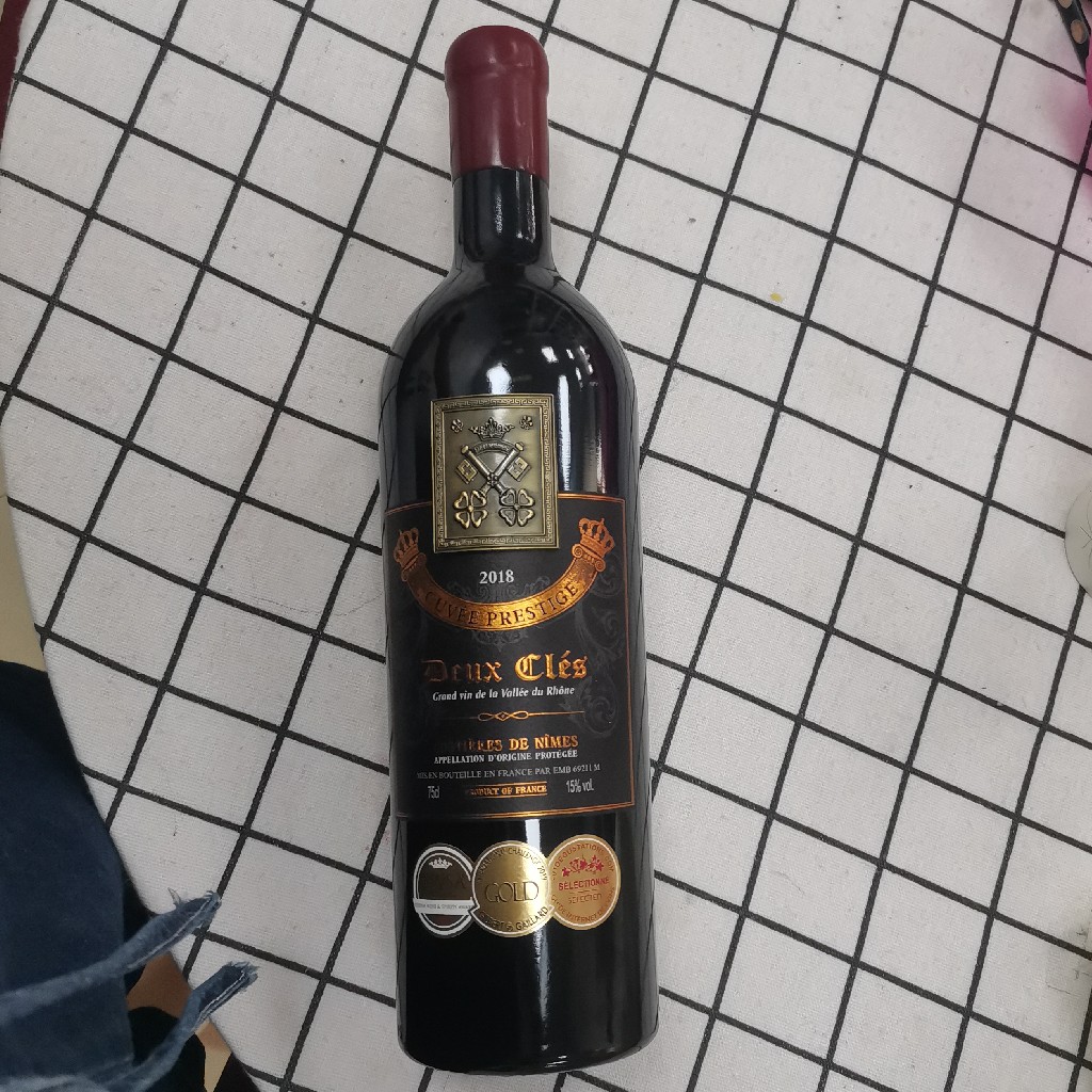 法国 两把钥匙 黑牌红葡萄酒750ML