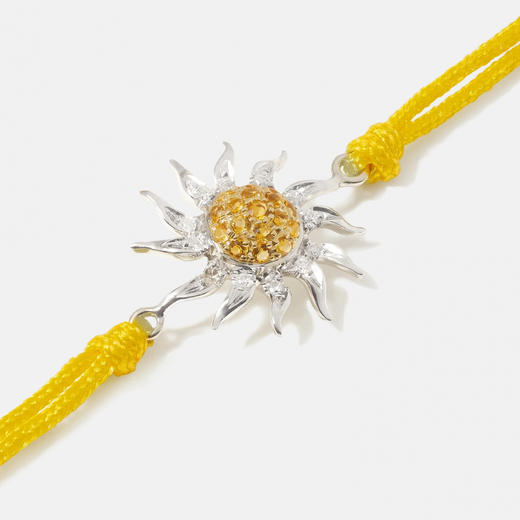 北京仓｜Yvonne Leon-Solar Signet-钻石 黄水晶 黄绳 手链［法国设计师］ 商品图1