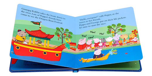 【端午限量特价】小猪佩奇过端午节Peppa's dragon boat festival 粉红猪小妹中国传统文化端午节龙舟节 英语启蒙 精装纸板书 商品图3