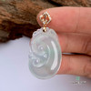 派瑞翡翠 18k金翡翠吊坠 冰种 白色 商品缩略图2