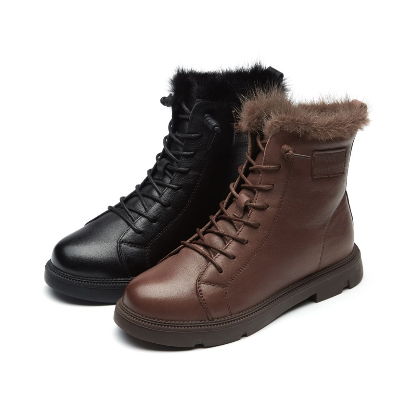 西村名物牛皮薄绒潮流时尚马丁靴X20DS43331