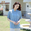 佐尔美2022夏季新款 100%桑蚕丝真丝纯色鬼绉衬衣女E12CS118 商品缩略图2