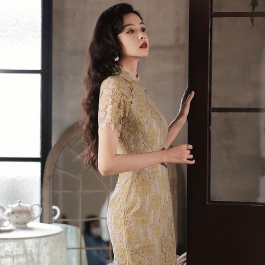 YG夏新款蕾丝旗袍少女改良年轻款气质复古民国风小个子 商品图2