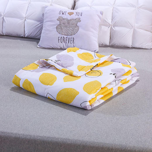 【夏日清凉 一触即达】柠檬夏被 冰丝凉感 夏日沁爽，吸湿透气 亲肤舒适，这个夏天 你的被子应该带有柠檬香 商品图7