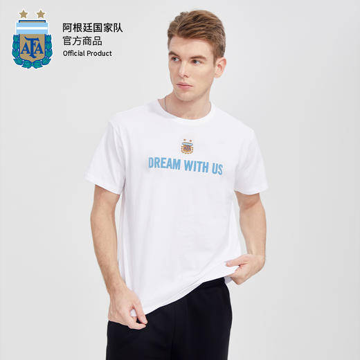 阿根廷国家队官方商品丨新款2022世界杯助威T恤梅西球迷圆领短袖 商品图4
