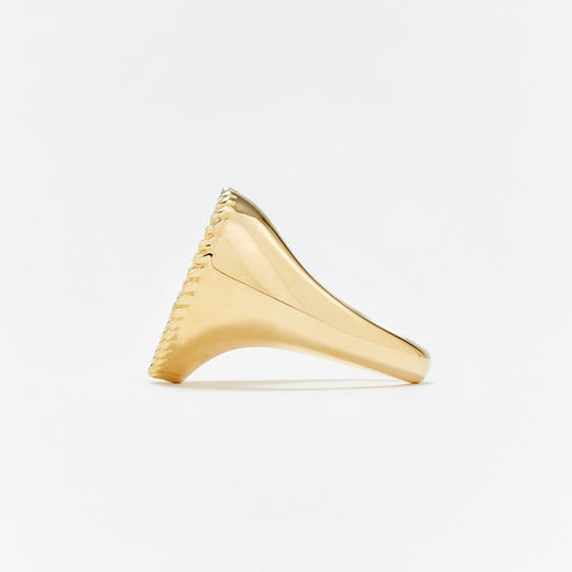 订购10周到｜Yvonne Leon-Signet Heart-9K黄金 孔雀石 爱心戒面 戒指［法国设计师］ 商品图1