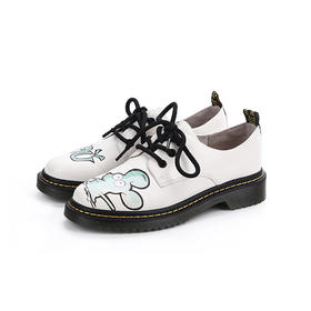 西村名物2020春季新品玩趣系列老鼠图案英伦马丁小皮鞋女单 17261