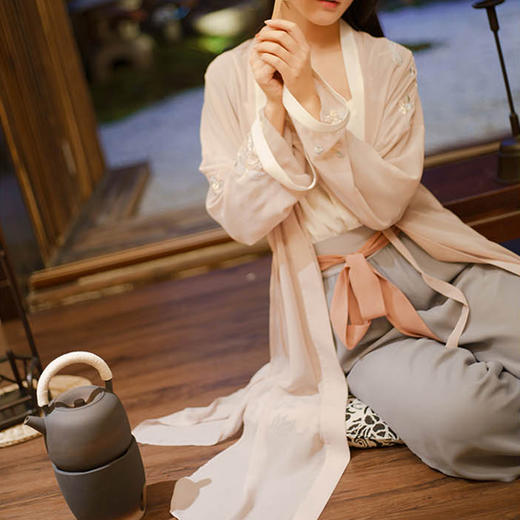 裁缝学苑 AW75改良汉服复古三件套1:1实物服装纸样剪图纸牛皮纸样 商品图2