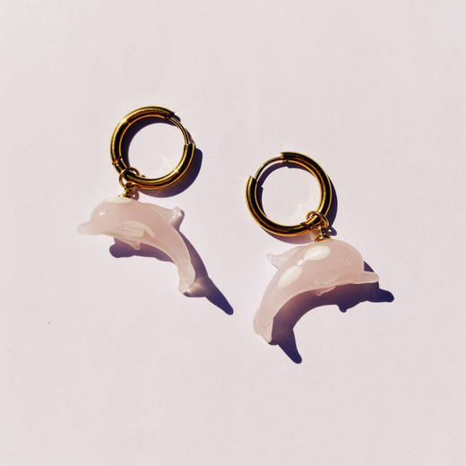 订购8周到｜Ninfa-Delfina-小海豚 耳环（粉色）［葡萄牙设计师］ 商品图0