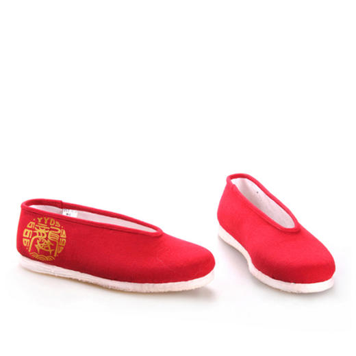 内联升情侣鞋手工单鞋千层底内联升手绘情侣款彩小元口布鞋“鱼跃龙门”8110Z/8604Z(预售） 商品图2