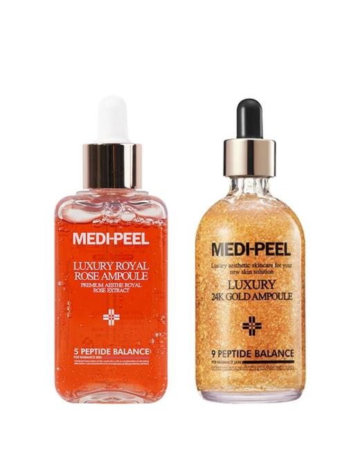 【YZ】MEDIPEEL美蒂菲玫瑰安瓶面部精华100ml+24K黄金精华液补水保湿100ml 商品图0