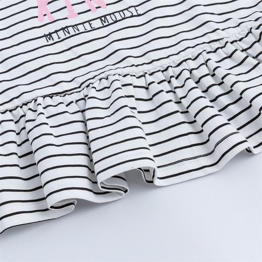 迪士尼新款短袖连衣裙海军风条纹休闲长裙 商品图8