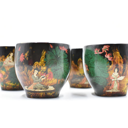 羽诗制造出品 蔡超画作衍生大漆紫砂杯茶器 商品图4