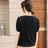 CC 8668SS小香风冰丝短袖t恤宽松显瘦V领薄款针织衫上衣 商品缩略图4