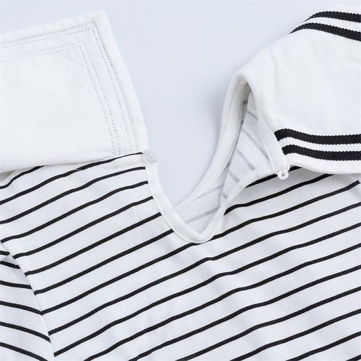 迪士尼新款短袖连衣裙海军风条纹休闲长裙 商品图6