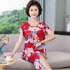 CLX睡衣春秋女款短袖套装棉绸家居服女休闲大码夏天 商品缩略图5