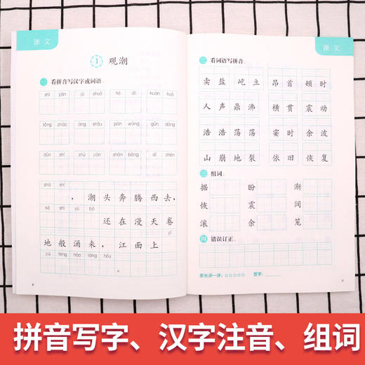 (仓发) 2024版新编同步默写训练四年级上册 语文第一学期 统编版教材 4年级小学教辅语文拼音写字听写同步配套课外训练元远教育/同济大学出版社/上海元远教育/9787560887388 商品图2