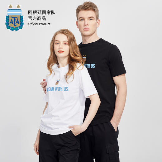 阿根廷国家队官方商品丨新款2022世界杯助威T恤梅西球迷圆领短袖 商品图1