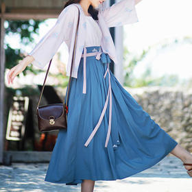 裁缝学苑 AW76汉服吊带对襟套装1:1实物服装纸样剪裁图纸牛皮纸样