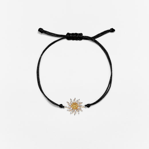 北京仓｜Yvonne Leon-Solar Signet-钻石 黄水晶 黑绳 手链［法国设计师］ 商品图0