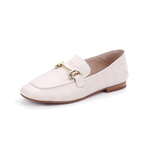 西村名物2020春季新款小皮鞋小香风方头舒适女鞋单鞋X20AM18331 商品图0